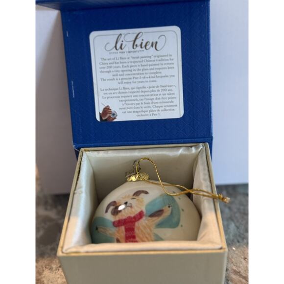Li‎ Bien - 2018 - Pier 1 - Collectible- Dog Puppy Snow Angel Christmas Ornament - Picture 5 of 5